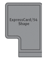 Der ExpressCard Schacht (X54, nicht der noch schmälere X34) kann nur die X54 Versionen der MoGo Mouse aufnehmen